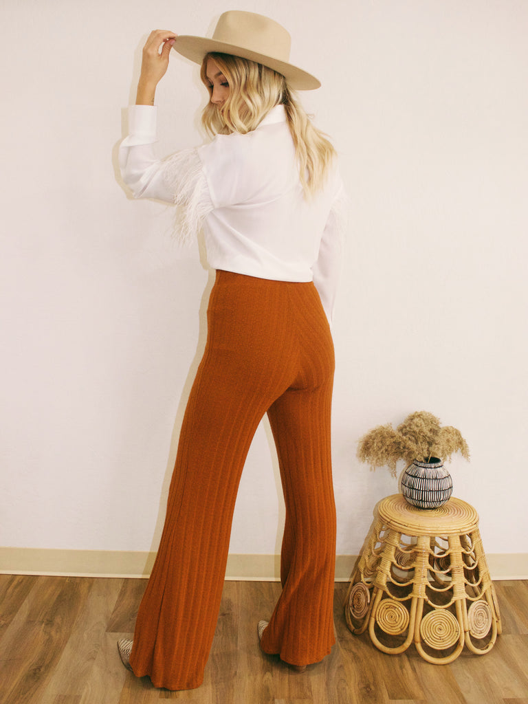 Knit Flares  Outfits, Flared pants outfit, New outfits
