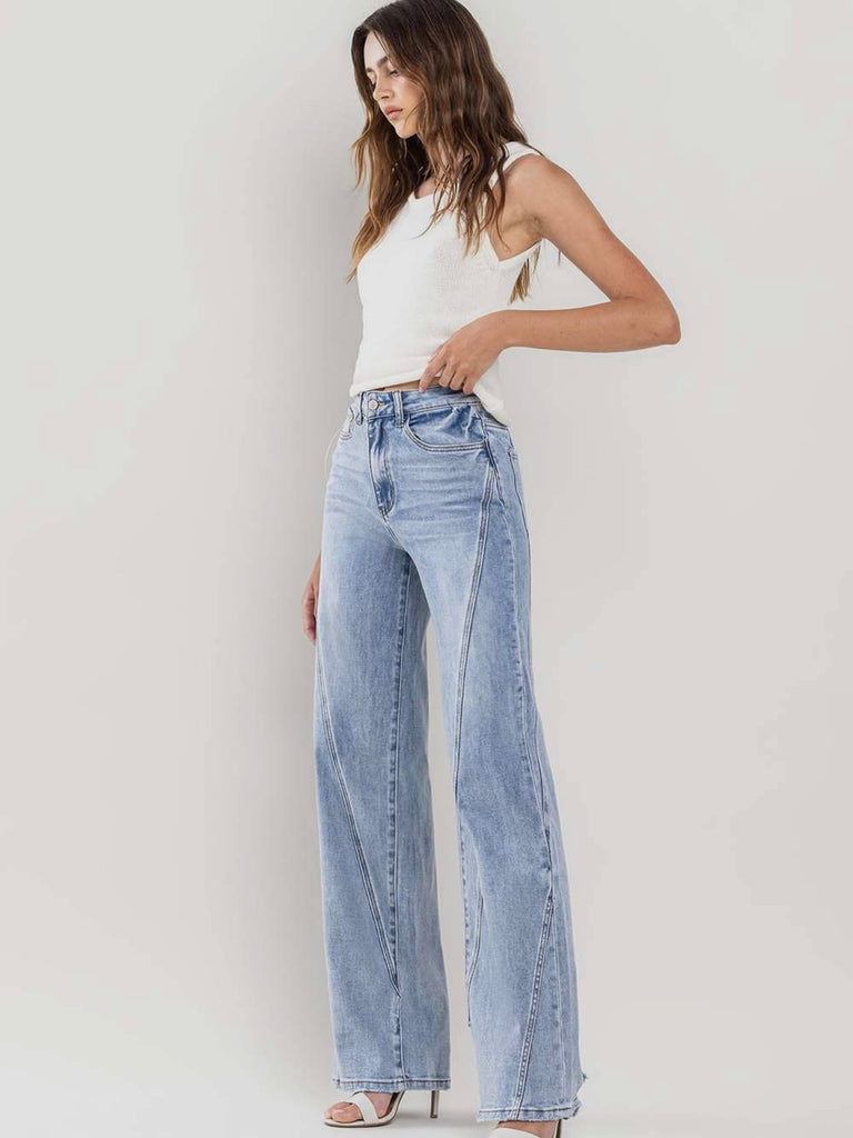 flying monkey wide leg jeans with high rise