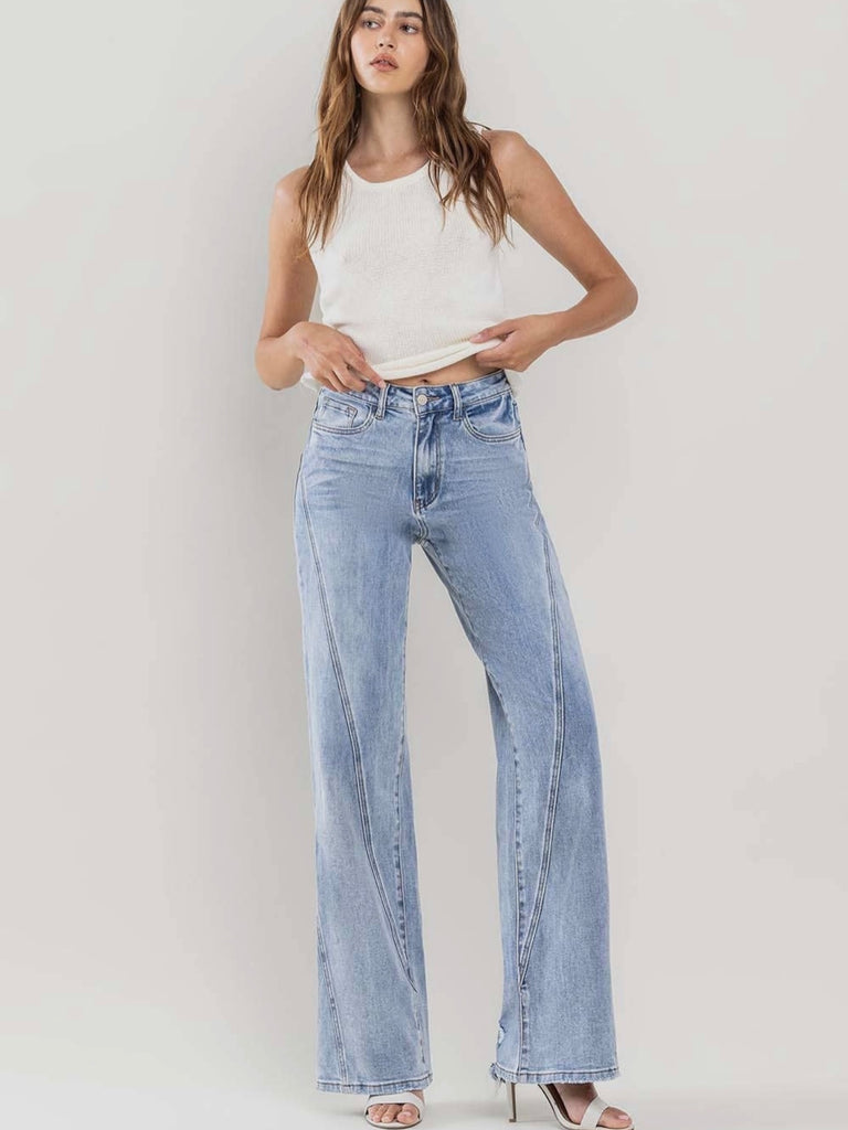 wide leg flying monkey jeans with high rise waist