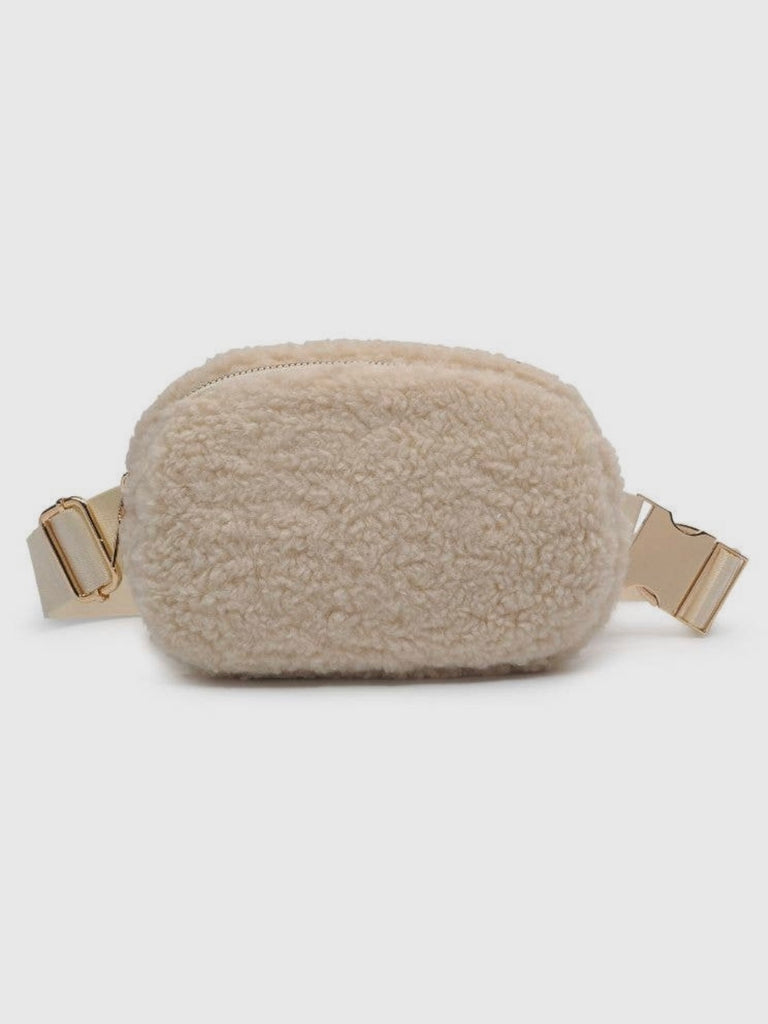 Sherpa Shearling Belt Bag | Ivory