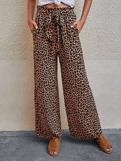 Wide Leg Leopard Pants