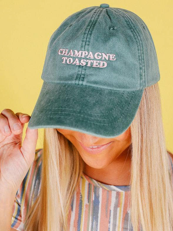 champagne toasted vintage ball cap