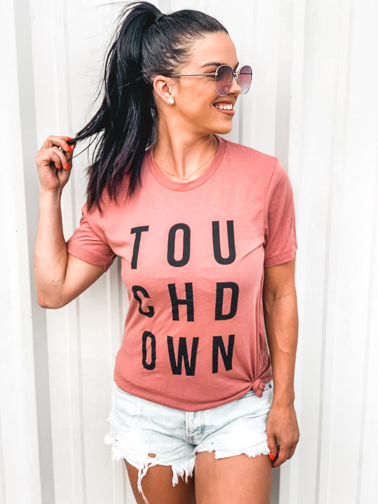 touchdown game day graphic tee womens