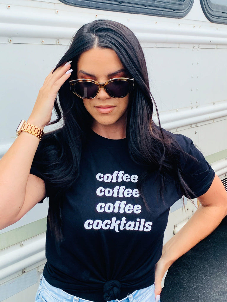 coffee until cocktails graphic tee trendy style