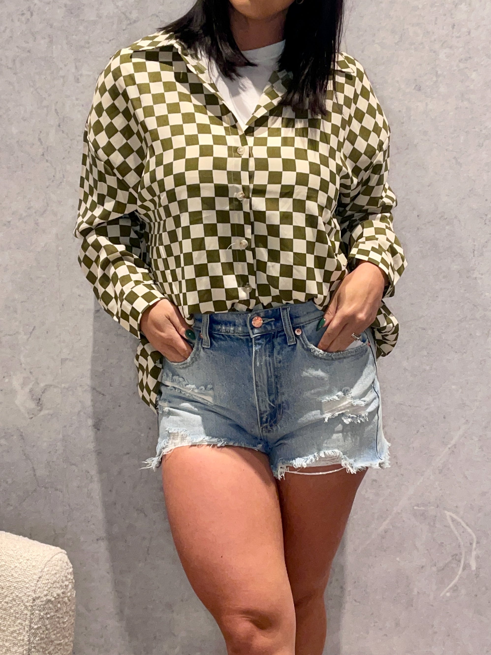 ★E.B.M★ Bijou Point Bermuda Pants EMO5WPT020 On The Fringe Rhinestone Denim Shorts | Windsor