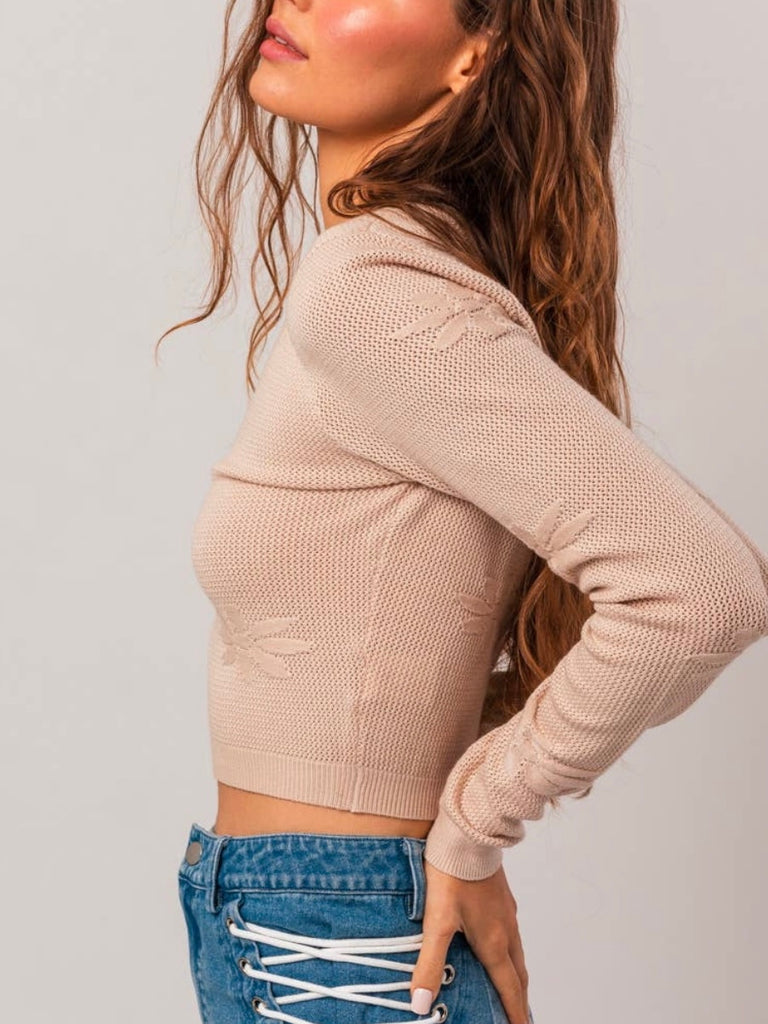 Goldie Jacquard Sweater Top