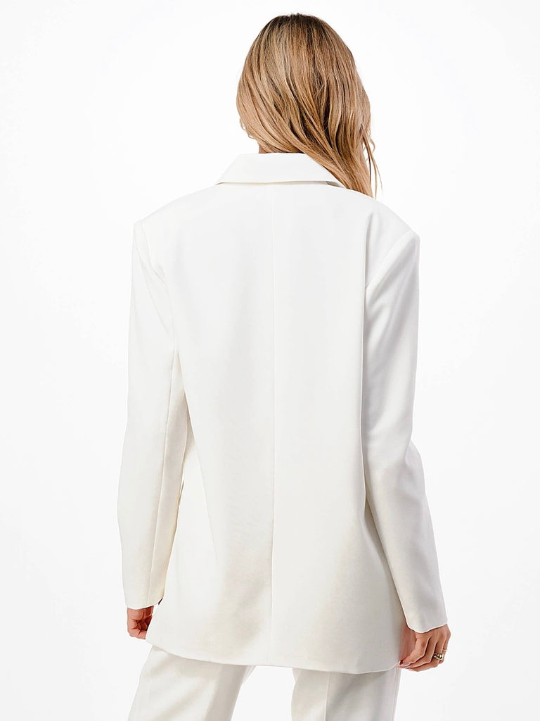 oversized white blazer