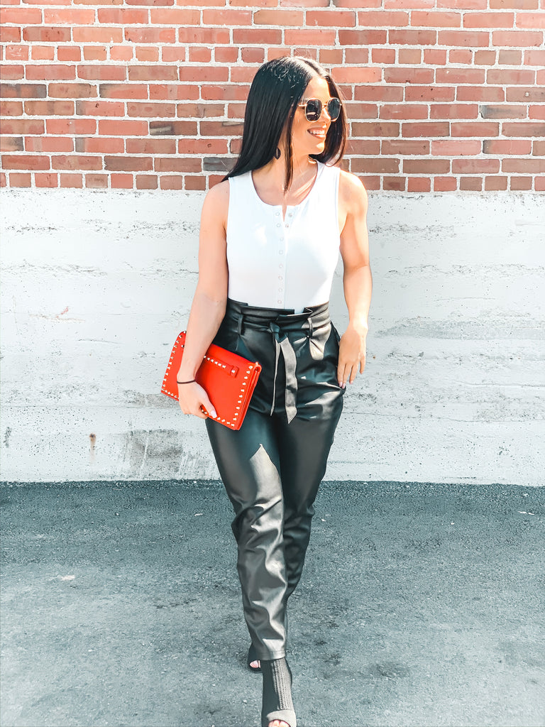 leather pants outfit trendy style