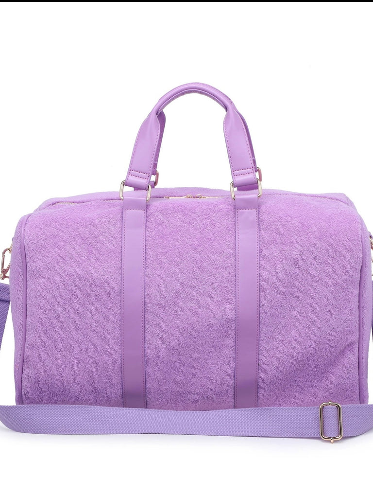 womens gym bag terry cloth style