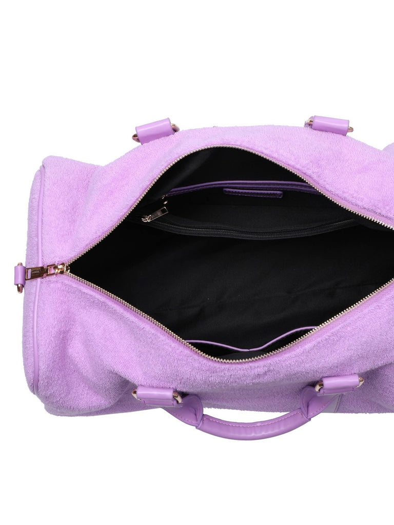 purple terry cloth bag gym essentials